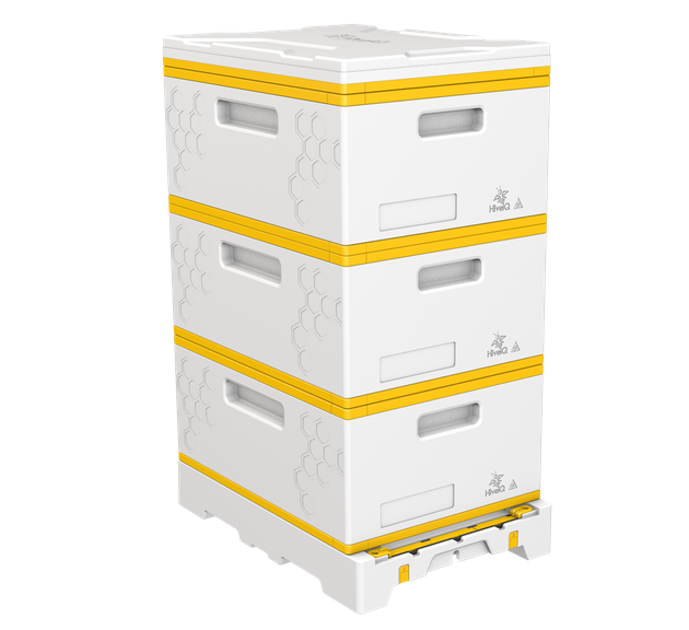 HiveIQ 3 Stack Hive + Pressed Lid Banno's Bees and Honey