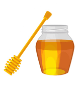 honey jar and honey stick